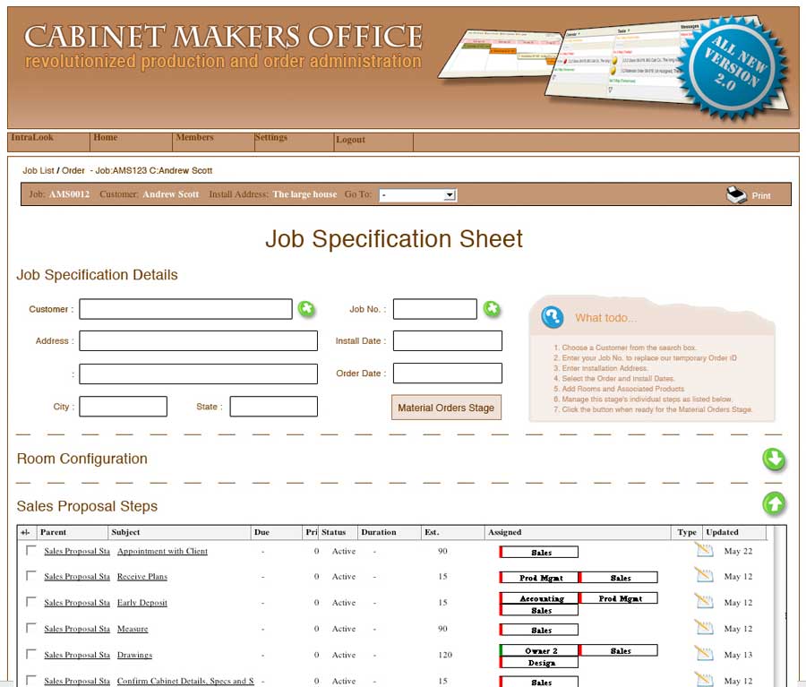 CMO Job Spec Screenshot